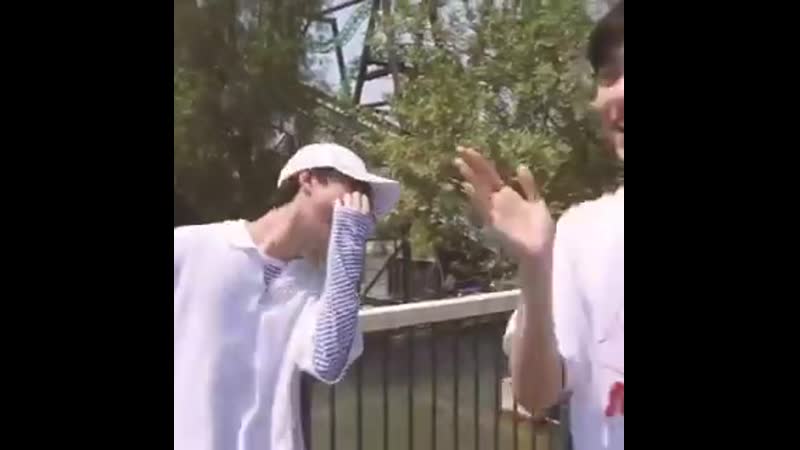 Yeonjun was drenched hes so wild @txt members @txt bighit