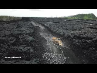 Day 8 bulldozing hwy 132 aftermath of kilauea