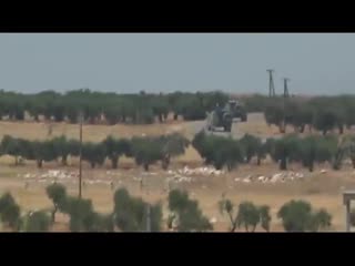 Russian patrols in shahba and sherawa, north of aleppo today