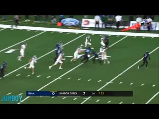 Denton ryan high school pulls off trick play on the kick return for the touchdow