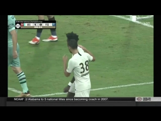 Tim weah draws the penalty