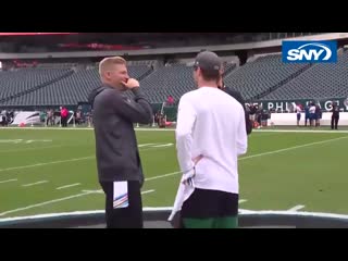 Sam, josh mccown and carson wentz laughin it up