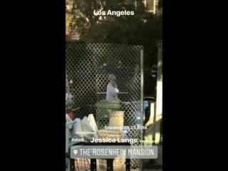 Джессика лэнг на съёмочной площадке особняка розенхайм