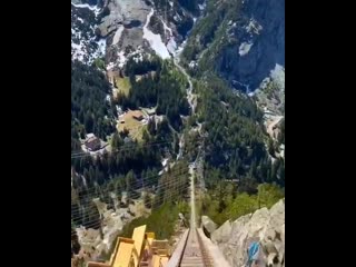 The view from the gelmer funicular in switzerland