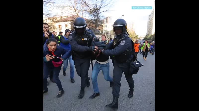 Задержания протестующих в баку