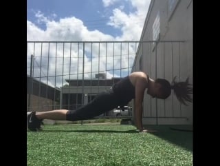 Katie stevens on instagram burpees on earth day! #bbg #fitness #healthyliving