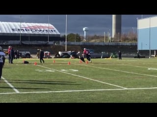 Jimmy garoppolo and jacoby brissett start practice with some ball security drills