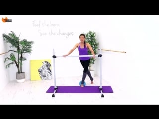 Barre legs workout with ball
