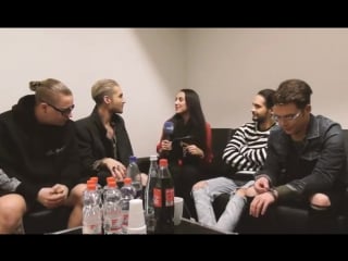 Ig alinemarielehmann backstage with tokiohotel first question