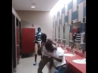 Two niggas fighting in the toilet