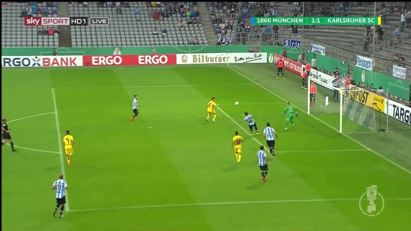 1860 münchen v karlsruher sc highlights dfb pokal 1 runde 2016⁄17