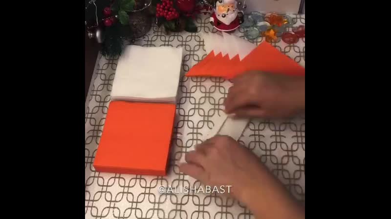 Как сложить салфетки