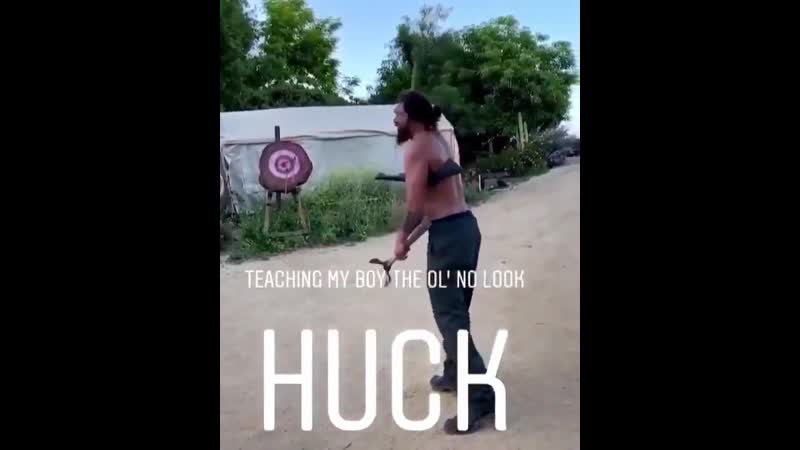 Jason momoa just casually throwing axes