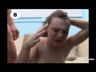 Реакция девушек на ус спермы