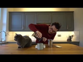Brewing with cat aeropress