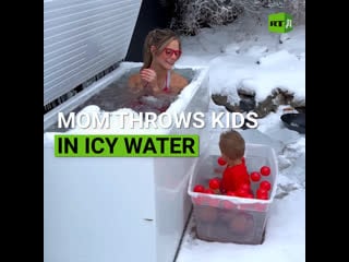 Pregnant woman bathes in ice water with her small porn rt documentary