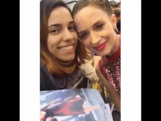 "nice photo face!" i hugged her i hugged emily blunt