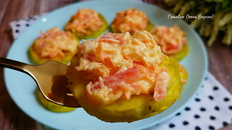 Нежные, сочные кабачки с чесночной намазкой