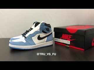 Real vs fake air jordan 1 university blue stockx plus blacklight test