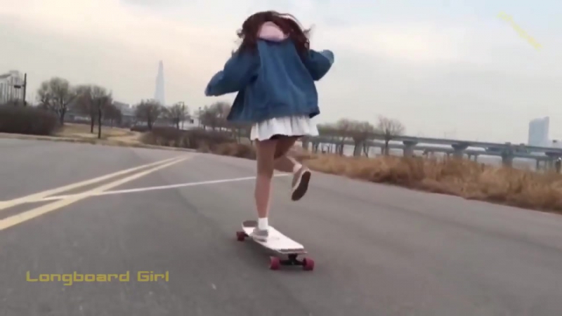 Longboard dancing girl korean girl park sang jeong