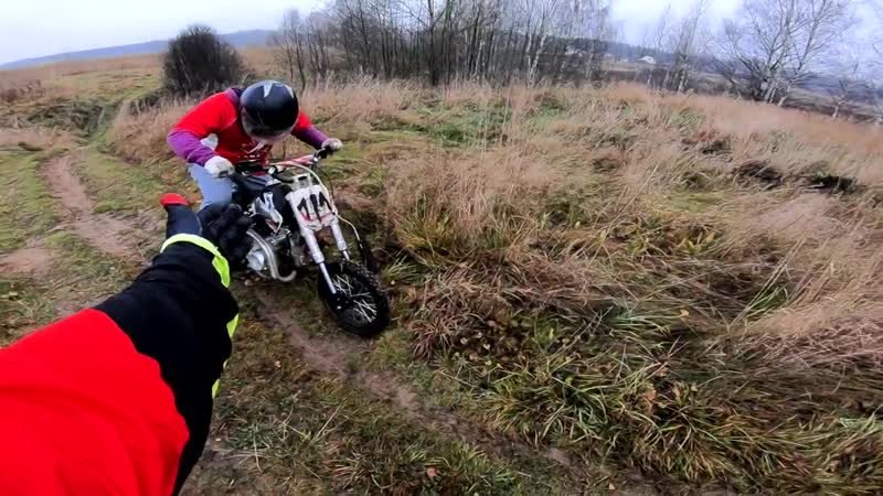 [андрей скутерец] молодыесвой новый питбайк на покатушке