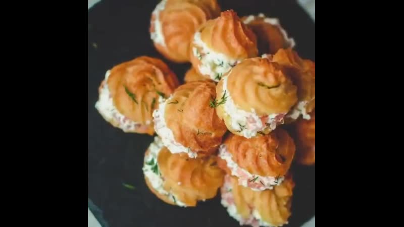 Профитроли с начинкой такой рецепт вы еще не пробовали😘