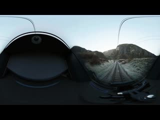 Train drivers view 360 morning commute on the voss line