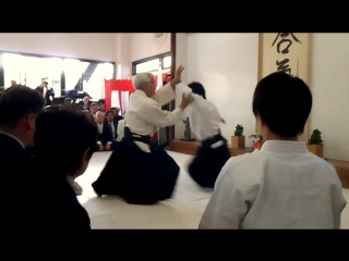 Aikido doshu moriteru ueshiba sensei at the kagamibiraki 2016