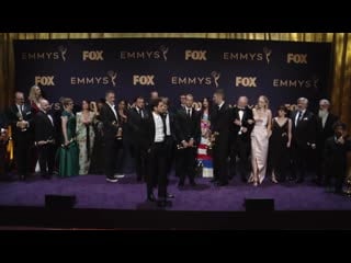 Game of thrones cast bids farewell to show backstage at the emmys