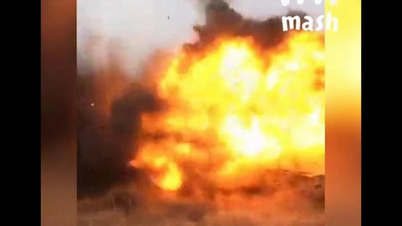 Взрыв самоходного миномета 240мм "тюльпан" в северной осетии