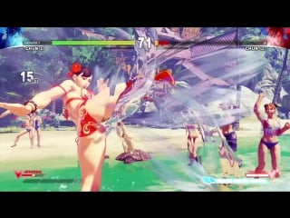 Street fighter v chun li swimsuit costume gameplay