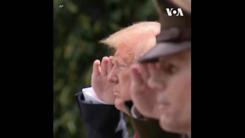 Президент сша дональд трамп и первая леди мелания трамп возложили цветы к мемориалу ветеранов корейской войны