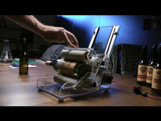 Homemade diy labeling machine for bottles