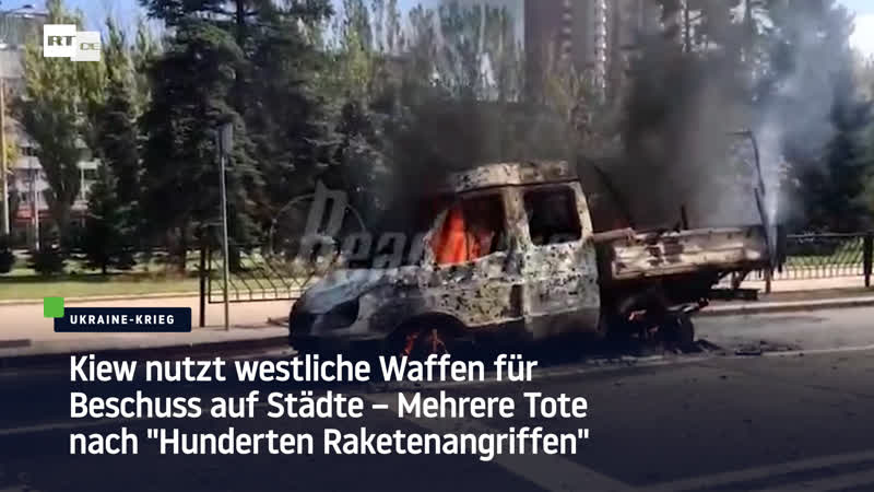 Kiew nutzt westliche waffen für beschuss auf städte – mehrere tote nach "hunderten raketenangriffen"