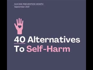 40 alternatives to self harm