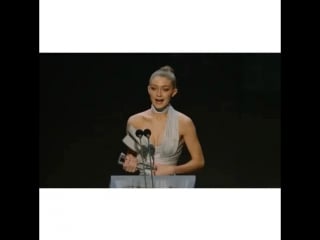 #donatellaversace presenting the international model award to #gigihadid at the 2016 british fashion awards #bfas