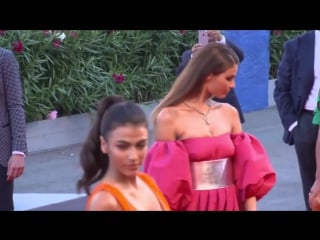 Italian models giulia salemi and dayane mello expose at venice film festival