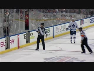 Mackenzie weegar nearly hits linesman in head with stick, gets misconduct