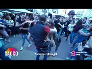 Rina medvedeva and arkady fedyaev bachata dancing in soborny at open air of respublika days 9, sunday