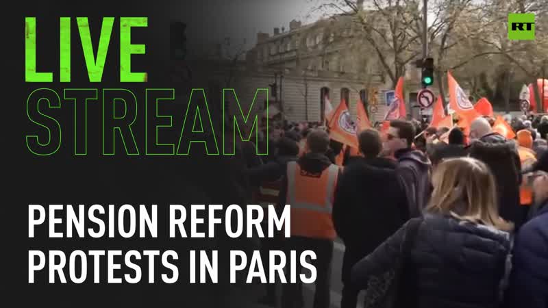 Protesters gather in paris over pension reform