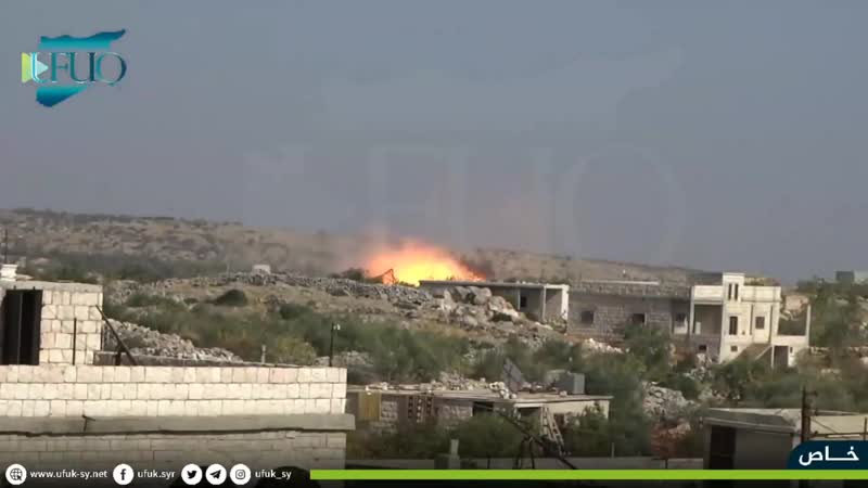 Видео российского авиаудара по опорному пункту боевиков в провинции идлиб#1