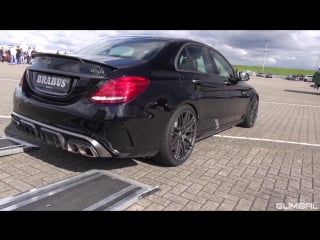 Brabus 650 4 0 biturbo v8 c63 s amg! start, revs, overview!