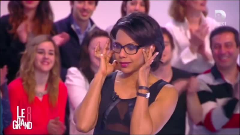 Plateau porn video – Audrey pulvar à moitié nue sur le plateau du grand 8