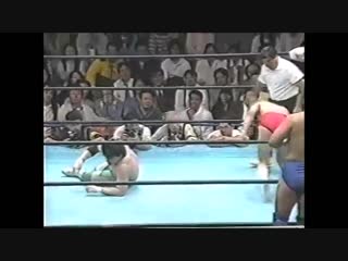 Mitsuharu misawa/jun akiyama/satoru asako vs akira taue/yoshinari ogawa/kentaro shiga [jip]