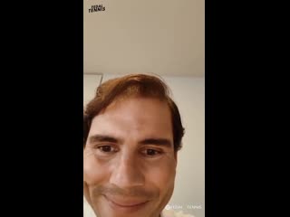 Rafael nadal full instagram live video with roger federer, andy murray and marc lópez 🧡💛💙💚💝