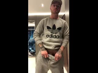 Big uncut white cock cums in public toilet videos