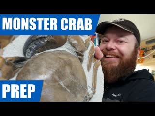 Monster fossil crab prep the 50lbs crab finally gets prepped and its a beast!