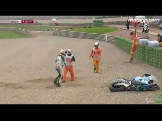 Valencia 2012 moto2 fp2 action simone corsi crash
