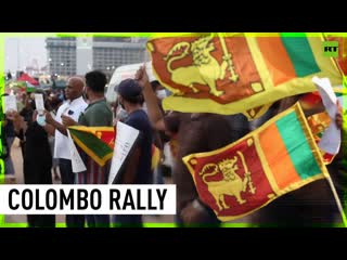Mass protest in colombo as sri lankan president re imposes state of emergency