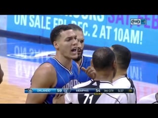 Marc gasol took down biyombo with the hard foul and aaron gordon didn’t like it